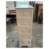White Pressboard Chest of Dawers