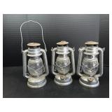 3 Elephant Branded Oil Lanterns