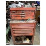 Metal Rolling Tool Box with Contents