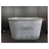 Galvanized Tub, Used As Planter