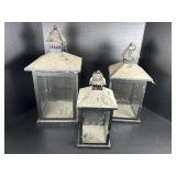 3 Metal Lantern Holders
