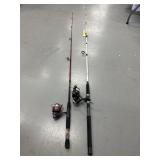 2 Spinning Rod & Reel Combos Shakespeare Tiger