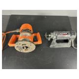 Corded Black & Decker Router and Rotozip Spiral