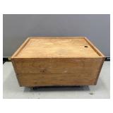 Rolling Wooden Storage Box