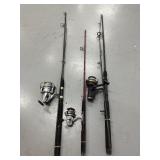 3 Spinning Rod & Reel Combos Shimano & Daiwa