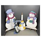 Wooden Snowmen Decor