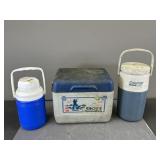 Small Cooler and Thermoses