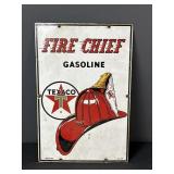 Fire Chief Gasoline Texaco Sign