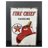 Fire Chief Gasoline Texaco Sign