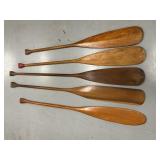 5 Wooden Oars