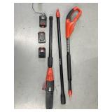Black & Decker pole saw with 20v lithium batteries