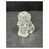 Glass Dog Paper Weight
