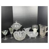Glassware, Stemmed Cups, Cut glass and