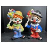 12ï¿½ Clown Plaster Figures