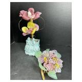 Glass Flower Lamp & Floral Stem Decor