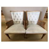 2 Vintage Tuffed Cushion Chairs
