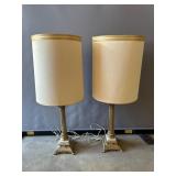 2 Brass Stand Lamps