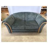 Bassett Green Pleather Love Seat
