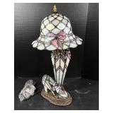 Tiffany Style Stained Glass Shoe Table Lamp