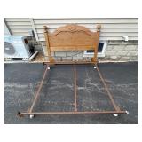 Wooden Head Board with Bed Frame
