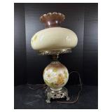 Vintage Floral Hurricane Table Lamp