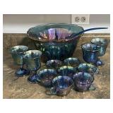 Carnival Glass Punch bowl