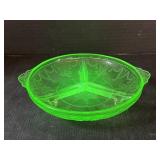 Uranium Glass Split Dish