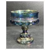 Carnival Glass Footed Candy Dish