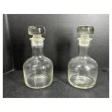 2 Vintage Glass Decanters