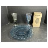 Glass Religious Chalices and Plate