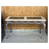 Metal and Marble Top Table