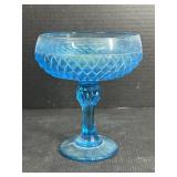 Aqua Glass Footed dish
