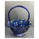 Cobalt Blue Glass Basket
