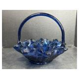 Cobalt Blue Glass Basket