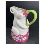 Department 56 Bunny Ceramic Pitcher Vase