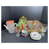 Watermelon Teapot, Stemware & Ceramic Serveware