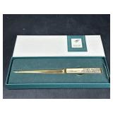 Barlow Brass Deer Scene Letter Opener