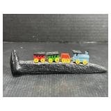 Cast Iron Railroad Spike with Mini Train Decor