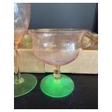 Watermelon coup glasses and Water glasses