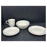Corelle lace bouquet partial Dessert Set