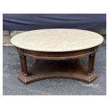 Large Round Marble Top Coffee Table