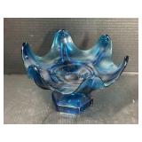 Viking glass footed Dish