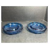 MCM Cobalt Glass Ash trays