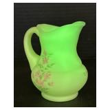 Fenton Burmese Satin Glass Cream Pitcher