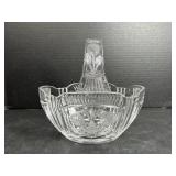 Floral Design Clear Glass Basket