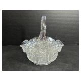 Clear Cut Glass Basket