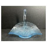 Ice Blue Glass Basket
