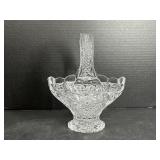 Pressed Glass Basket & Vase