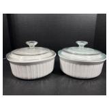 Corningware French white baking dishes