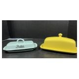 Now designs yellow butter dish and metal butter